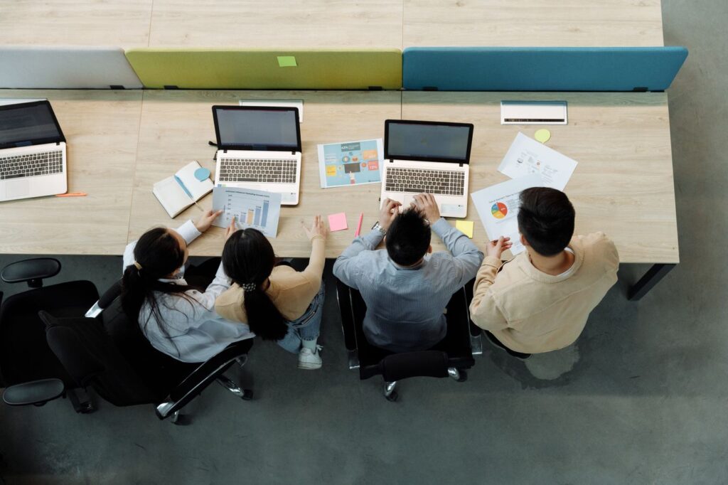 Office staff working at a corporate office in the UAE